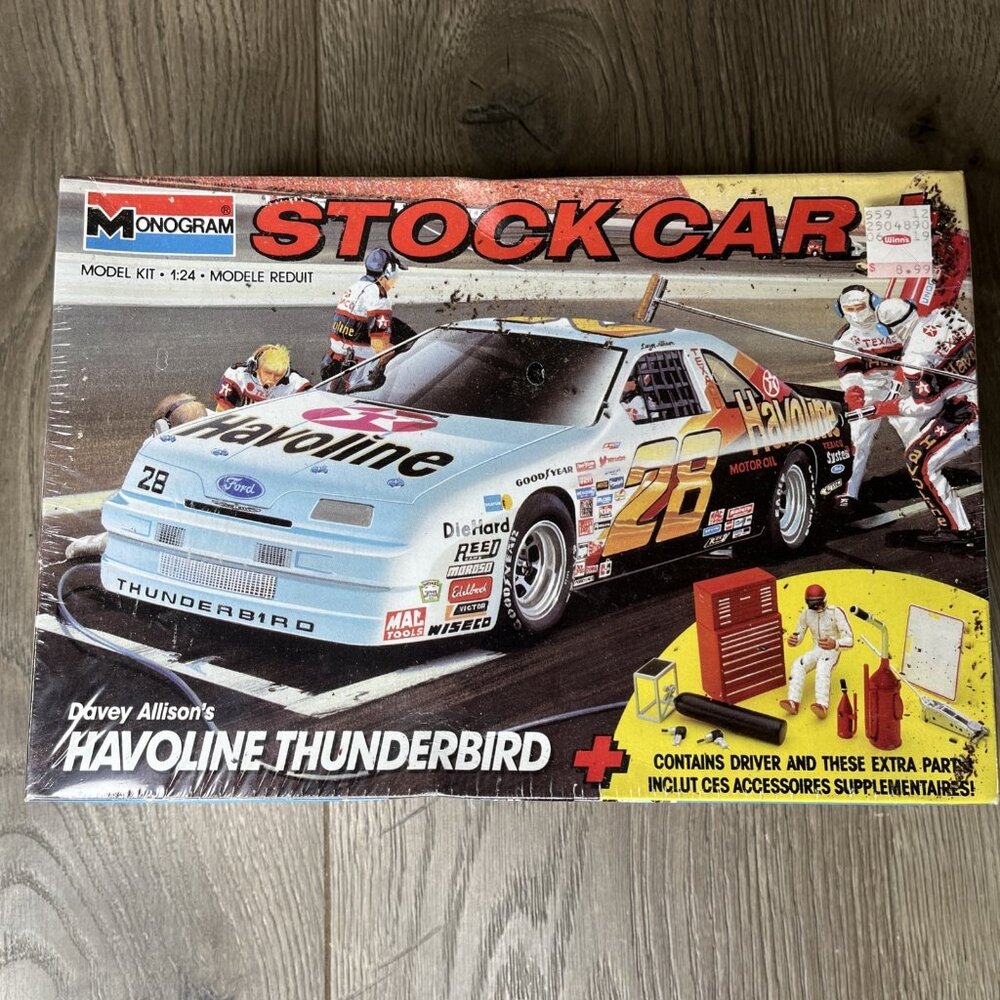 Monogram #28 Davey Allison Havoline Thunderbird 1:24 Scale Model b